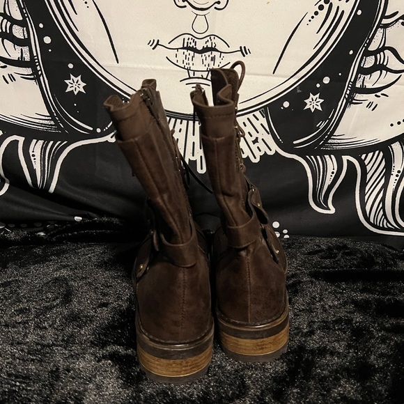 Zip-up Laced Combat Style Boots SoftMoc - Picture 6 of 7